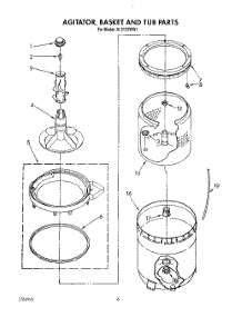 05 - Agitator, Basket And Tub parts for Whirlpool Washer AL3132WL1 from AppliancePartsPros.com