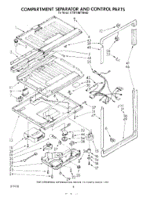 05 - Compartment Separator And Control parts for Kitchenaid Refrigerator KTRF18MTWH00 from AppliancePartsPros.com