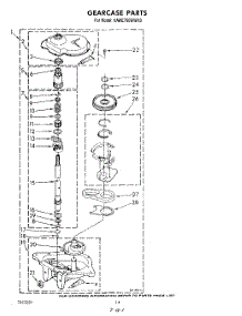 10 - Gearcase parts for Kitchenaid Washer KAWE760WWH0 from AppliancePartsPros.com