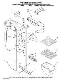 04 - Freezer Liner Parts parts for Maytag Refrigerator MSD2269KEB01 from AppliancePartsPros.com