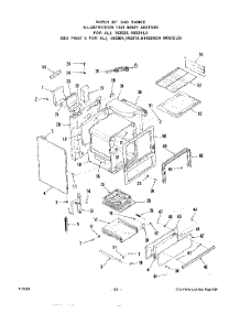 06 - Oven Door parts for Whirlpool Range 1433W2A from AppliancePartsPros.com
