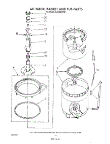 04 - Agitator, Basket And Tub parts for Whirlpool Washer 6LA5800XTF1 from AppliancePartsPros.com