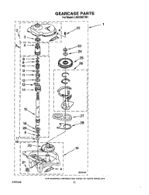 11 - Gearcase parts for Whirlpool Washer LA6058XTN1 from AppliancePartsPros.com