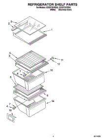 03 - Refrigerator Shelf Parts parts for Whirlpool Refrigerator ID5GFGXRS02 from AppliancePartsPros.com