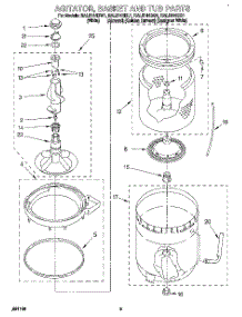 04 - Agitator, Basket And Tub parts for Whirlpool Washer RAL5144BG1 from AppliancePartsPros.com