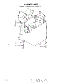 08 - Cabinet parts for Whirlpool Washer LA7685XPW2 from AppliancePartsPros.com