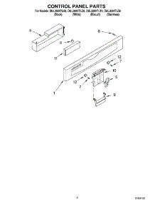 02 - Control Panel parts for Whirlpool Dishwasher DUL300XLTT0 from AppliancePartsPros.com