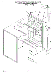 04 - Refrigerator Door parts for Kitchenaid Refrigerator KTRD18KDWH03 from AppliancePartsPros.com