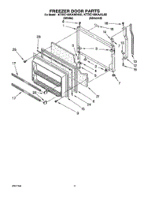 07 - Freezer Door parts for Kitchenaid Refrigerator KTRC18KAWH02 from AppliancePartsPros.com