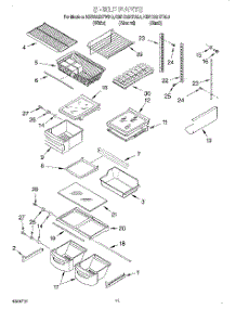 07 - Shelf, Lit / Optional parts for Kitchenaid Refrigerator KBRS22KFWH0 from AppliancePartsPros.com
