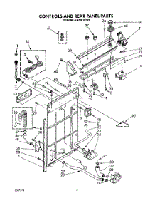 03 - Controls And Rear Panel parts for Whirlpool Washer 3LA5581XYW0 from AppliancePartsPros.com