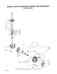07 - Brake, Clutch, Gearcase, Motor And Pump parts for Whirlpool Washer LA5460XTF1 from AppliancePartsPros.com