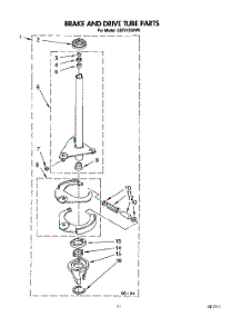 10 - Brake And Drive Tube parts for Whirlpool Washer LBT6133AN0 from AppliancePartsPros.com