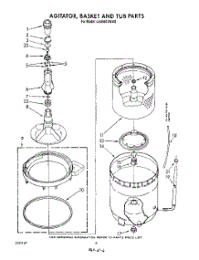 04 - Agitator, Basket And Tub parts for Whirlpool Washer LA8580XWW0 from AppliancePartsPros.com