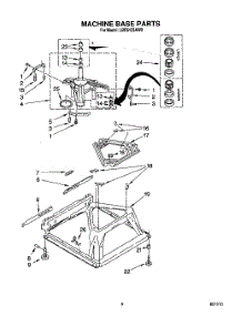 08 - Machine Base parts for Whirlpool Washer LBR5133AN0 from AppliancePartsPros.com