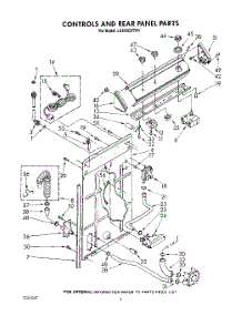 03 - Controls And Rear Panel parts for Whirlpool Washer LA5430XTW1 from AppliancePartsPros.com