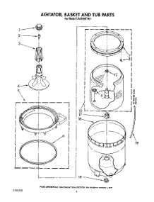 05 - Agitator, Basket And Tub parts for Whirlpool Washer LA5100XTM1 from AppliancePartsPros.com