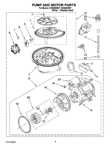 08 - Pump And Motor Parts parts for Whirlpool Dishwasher IUD8000RS7 from AppliancePartsPros.com