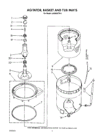 05 - Agitator, Basket And Tub parts for Whirlpool Washer LA9300XTF1 from AppliancePartsPros.com
