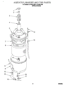 05 - Agitator, Basket And Tub parts for Whirlpool Washer LPR4231AN0 from AppliancePartsPros.com