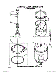 04 - Agitator, Basket And Tub parts for Whirlpool Washer 6LA5400XWM0 from AppliancePartsPros.com