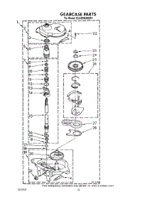 11 - Gearcase parts for Whirlpool Washer GLA5580XSN4 from AppliancePartsPros.com