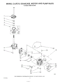 08 - Brake, Clutch, Gearcase, Motor And Pump parts for Kitchenaid Washer KAWE755VWH0 from AppliancePartsPros.com