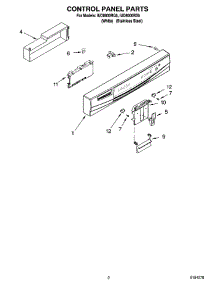 02 - Control Panel Parts parts for Whirlpool Dishwasher IUD8000RQ5 from AppliancePartsPros.com