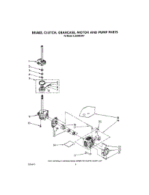 07 - Brake, Clutch, Gearcase, Motor And Pump parts for Whirlpool Washer 4LA6300XXN1 from AppliancePartsPros.com