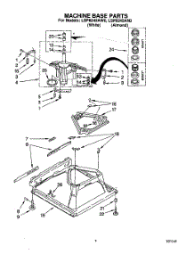 07 - Machine Base parts for Whirlpool Washer LSP8245AW0 from AppliancePartsPros.com