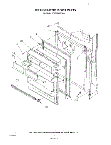 08 - Refrigerator Door , Not Illustrated parts for Kitchenaid Refrigerator KTRF20KVWH00 from AppliancePartsPros.com