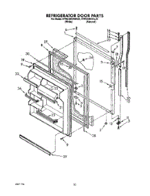 07 - Refrigerator Door parts for Kitchenaid Refrigerator KTRC20KXWH20 from AppliancePartsPros.com
