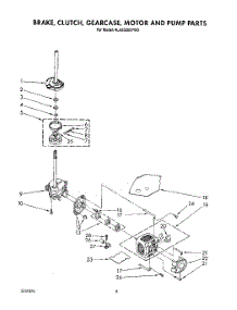 07 - Brake, Clutch, Gearcase, Motor And Pump parts for Whirlpool Washer 4LA9300XYW0 from AppliancePartsPros.com