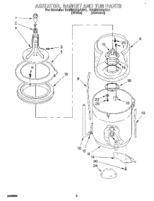 03 - Agitator, Basket And Tub parts for Whirlpool Washer RAM5243AW0 from AppliancePartsPros.com