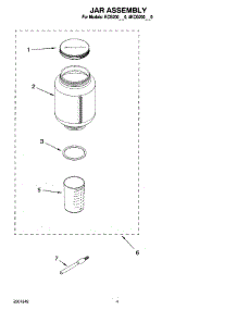 02 - Jar Assembly parts for Whirlpool Coffee Grinder 4KCG200ER0 from AppliancePartsPros.com