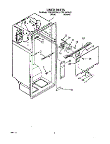 02 - Liner parts for Kitchenaid Refrigerator KTRI18KXWH01 from AppliancePartsPros.com