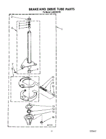 10 - Brake And Drive Tube parts for Whirlpool Washer LA6800XTM1 from AppliancePartsPros.com