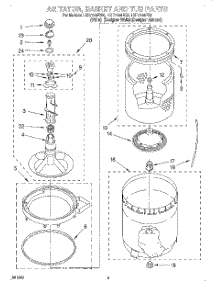 03 - Agitator, Basket And Tub parts for Whirlpool Washer LXR7144EW0 from AppliancePartsPros.com