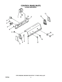 04 - Control Panel parts for Kitchenaid Washer KAWE540WWH1 from AppliancePartsPros.com