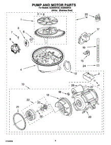 08 - Pump And Motor Parts parts for Whirlpool Dishwasher IUD8000RQ6 from AppliancePartsPros.com