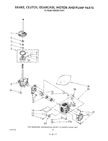 08 - Brake, Clutch, Gearcase, Motor And Pump parts for Kitchenaid Washer KAWE650VWH0 from AppliancePartsPros.com
