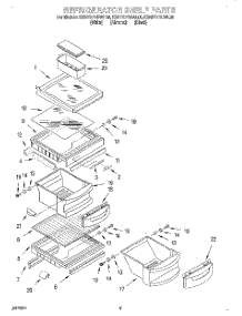 03 - Refrigerator Shelf parts for Kitchenaid Refrigerator KSRP27QDBL00 from AppliancePartsPros.com