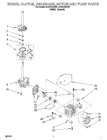 05 - Brake, Clutch, Gearcase, Motor & Pump parts for Whirlpool Washer 8LSR5132BW1 from AppliancePartsPros.com