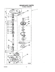 11 - Gearcase parts for Whirlpool Washer LA9300XYN0 from AppliancePartsPros.com