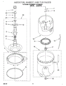 04 - Agitator, Basket And Tub parts for Whirlpool Washer LSP9355BW1 from AppliancePartsPros.com