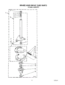 10 - Brake And Drive Tube parts for Whirlpool Washer LA6040XTM1 from AppliancePartsPros.com