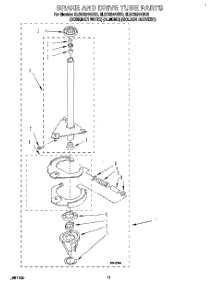09 - Brake And Drive Tube parts for Whirlpool Washer 8LSC6244BG0 from AppliancePartsPros.com