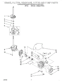 04 - Brake, Clutch, Gearcase, Motor And Pump parts for Whirlpool Washer RAX6144EN1 from AppliancePartsPros.com
