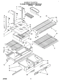 04 - Shelf, Lit / Optional parts for Kitchenaid Refrigerator KTRD18KAWH21 from AppliancePartsPros.com
