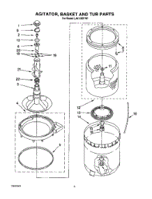 04 - Agitator, Basket And Tub parts for Whirlpool Washer LA6150XTG1 from AppliancePartsPros.com
